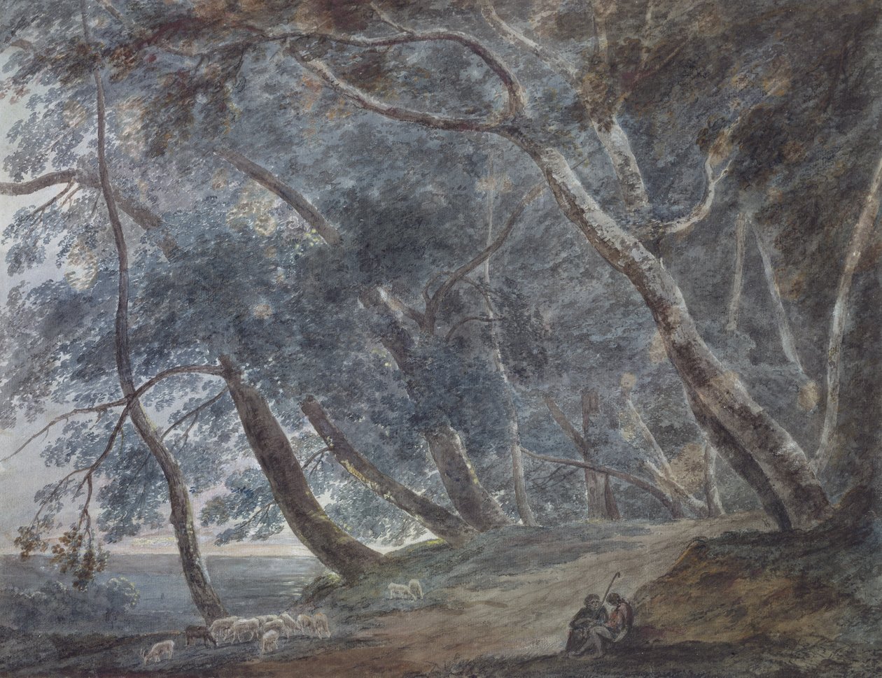 Galleria Di Sopra, Lake Albano, ca. 1780-89 (akvarell) av John Robert Cozens