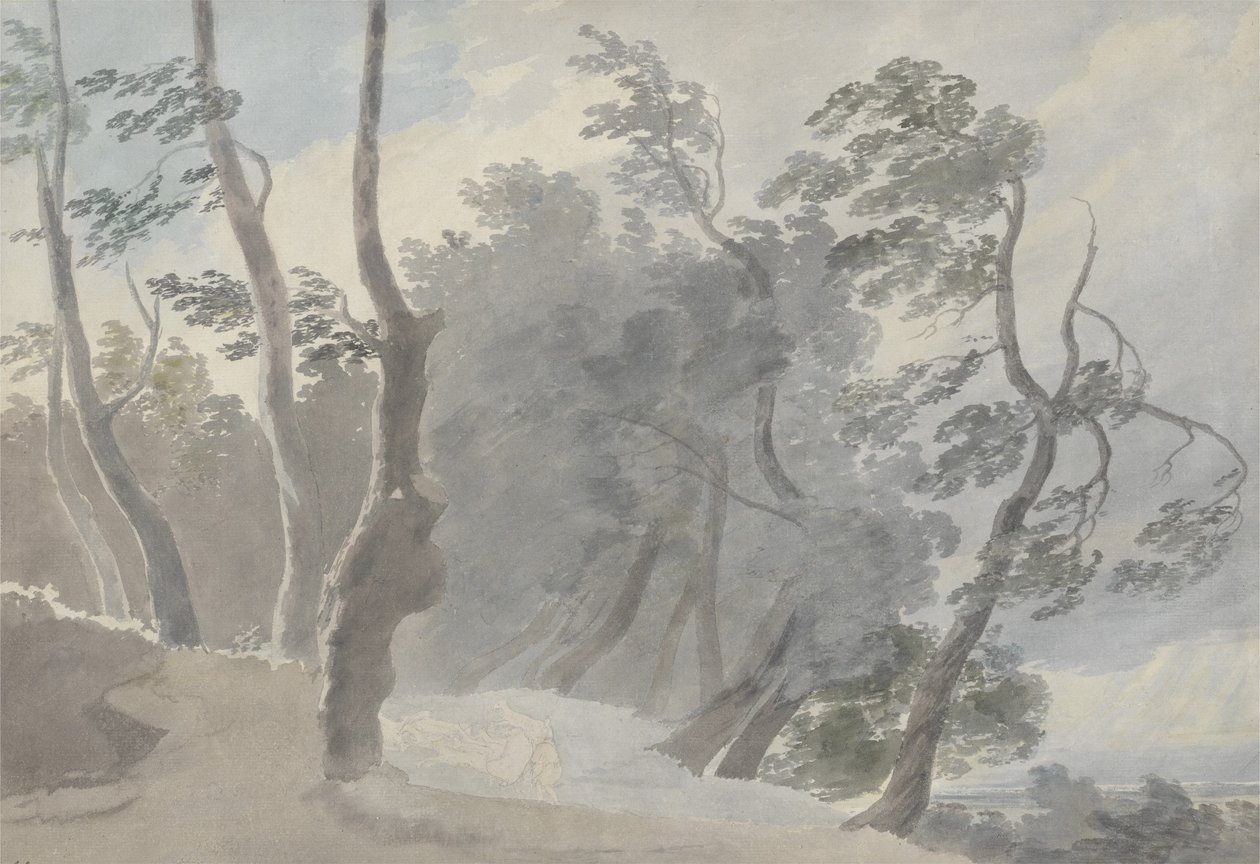Galleria di Sopra, Albano (grafitt og w/c på papir) av John Robert Cozens
