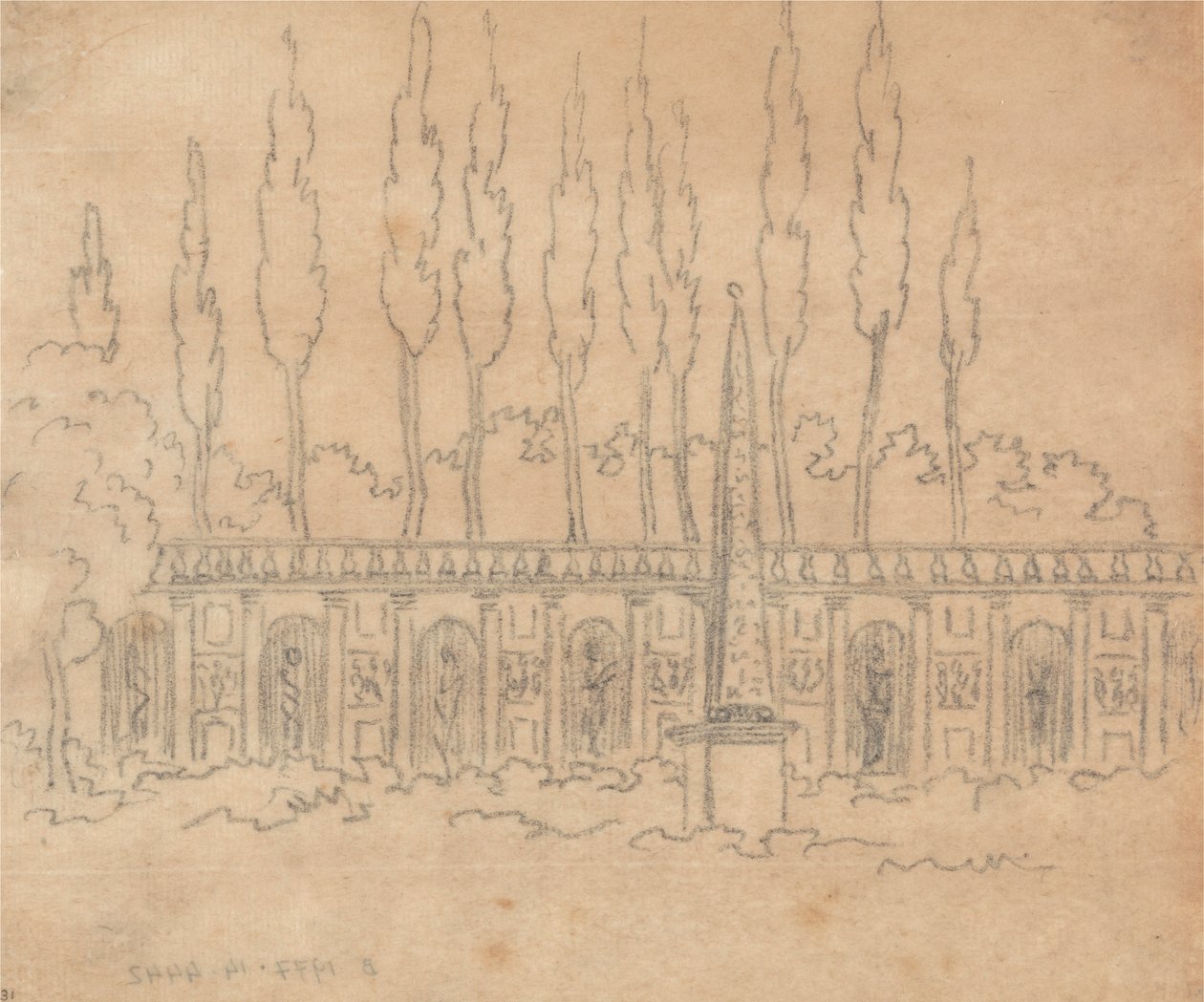 I hagen til en villa av John Robert Cozens