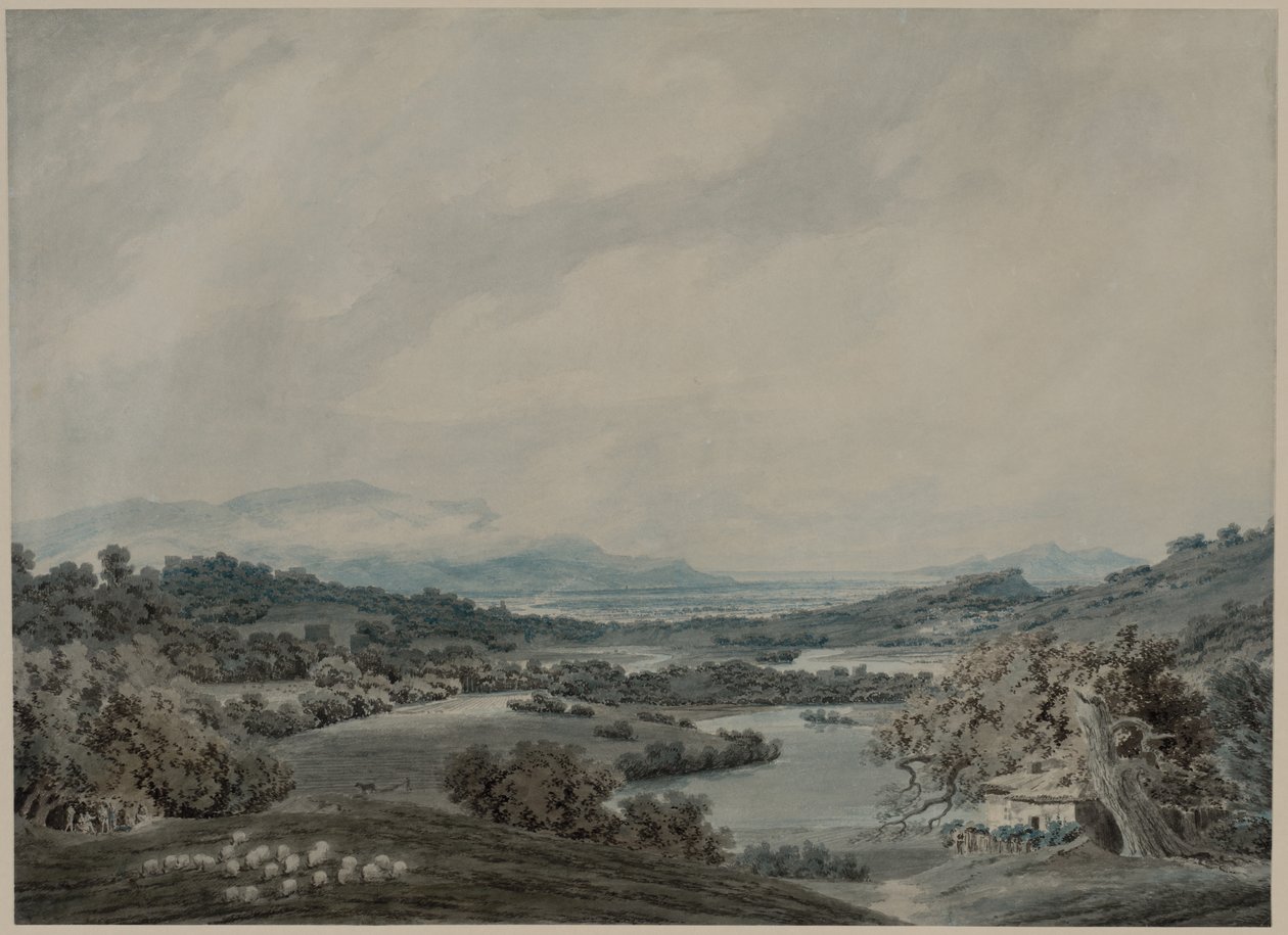 Italiensk landskap, ca. 1790-1792. av John Robert Cozens