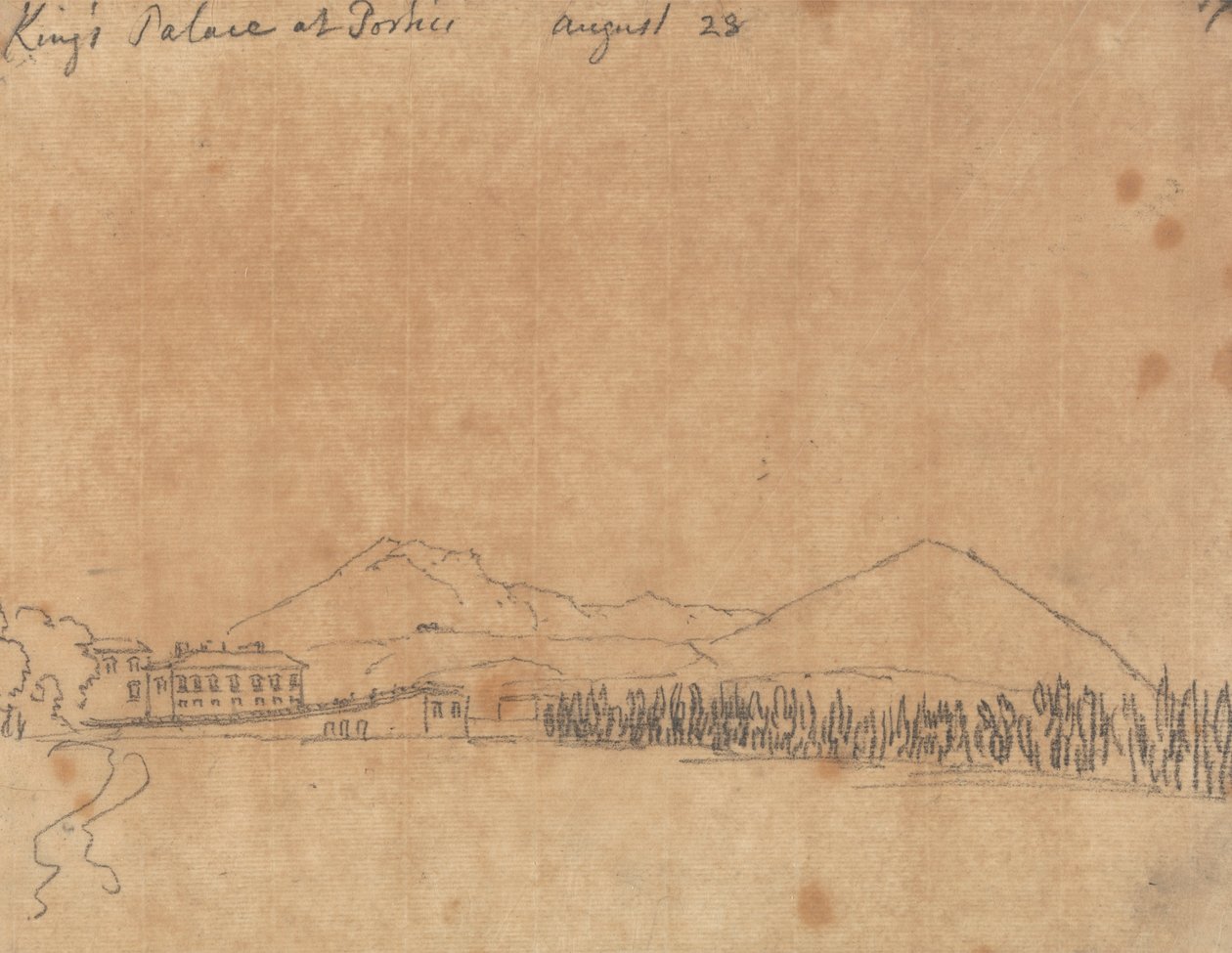 Kongens palass i Portici, 28. august av John Robert Cozens