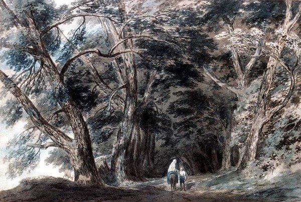 Galleria di Sopra, over Albanosjøen, Italia av John Robert Cozens