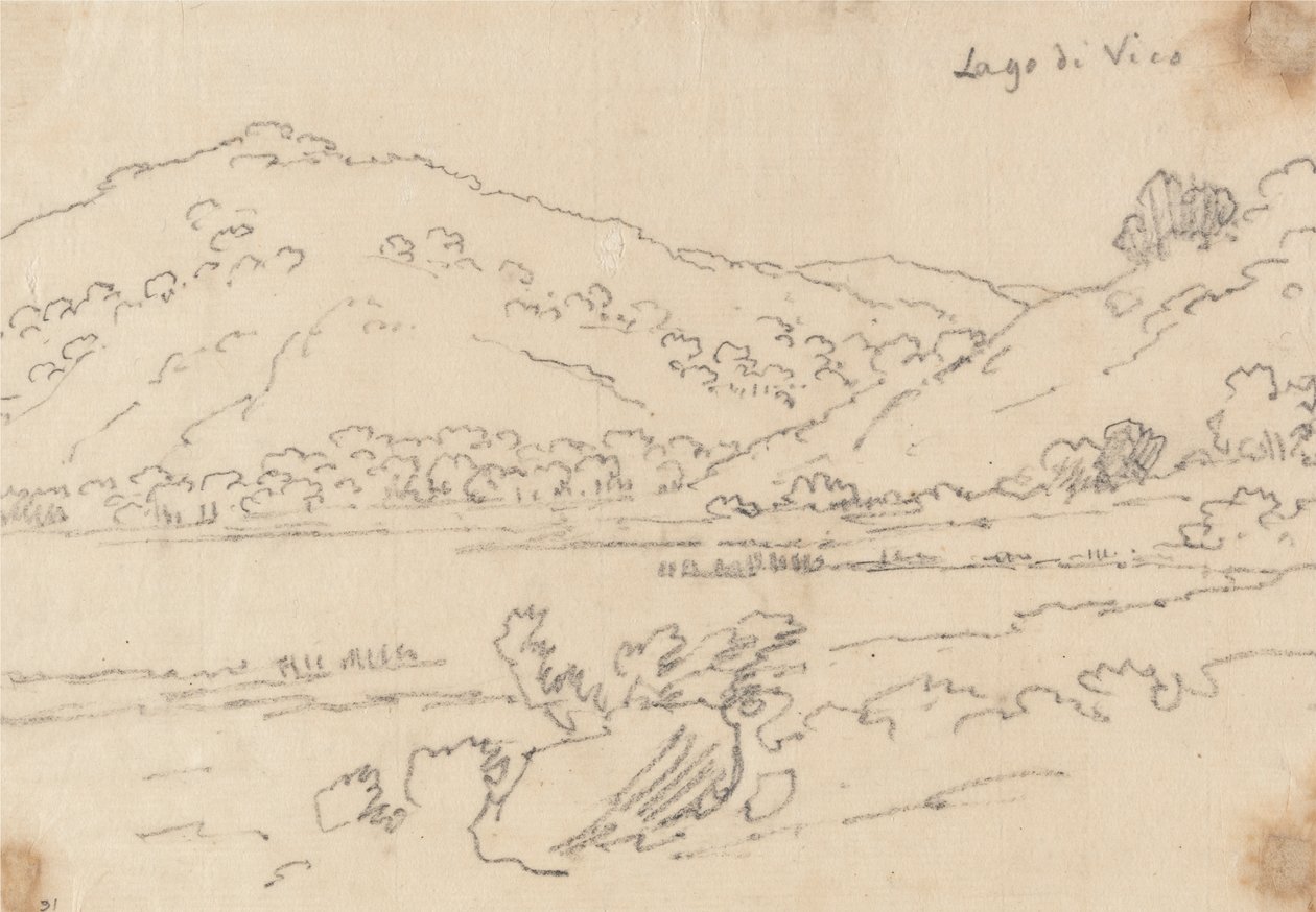 Vico innsjø av John Robert Cozens