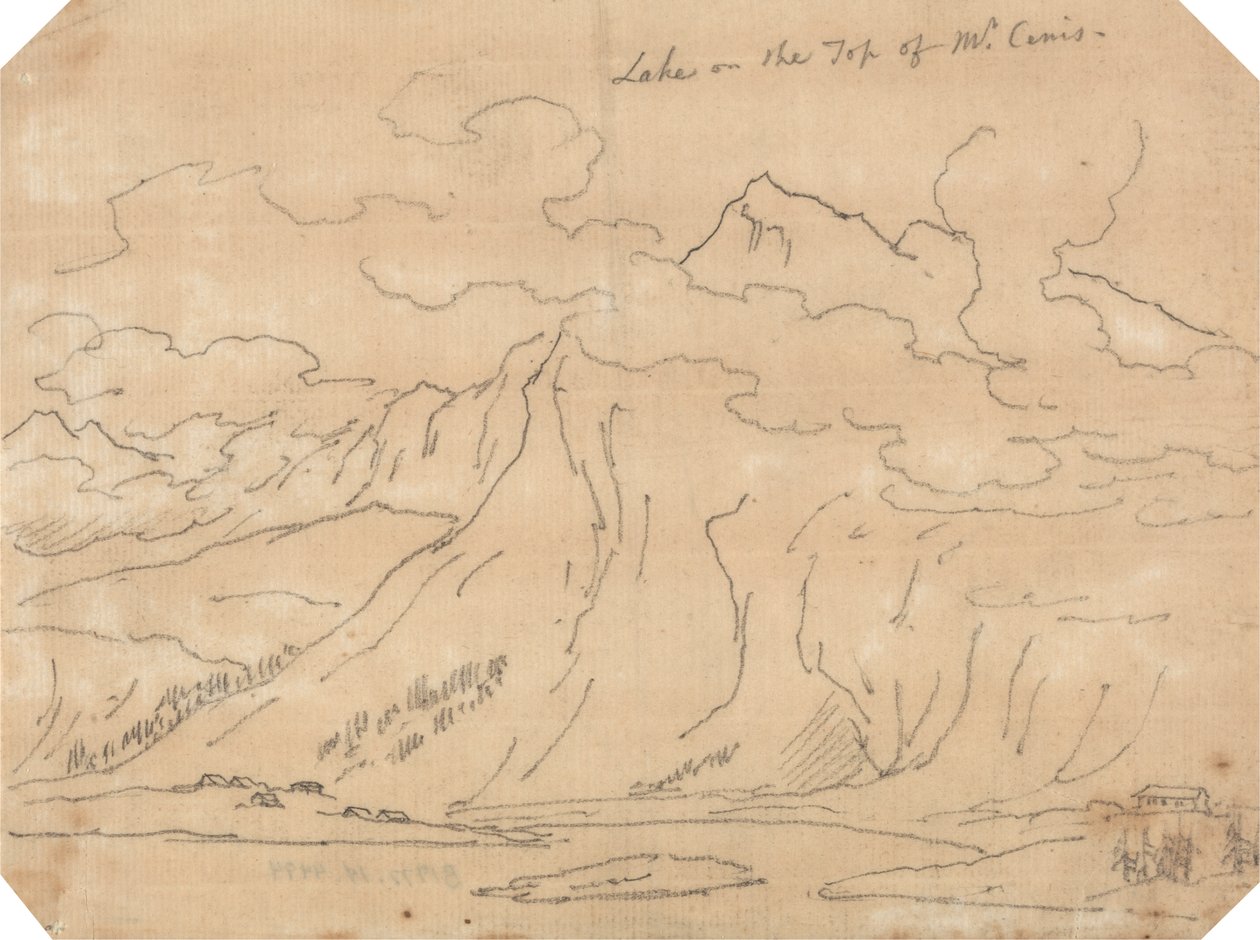 Innsjø på toppen av Mont Cenis av John Robert Cozens
