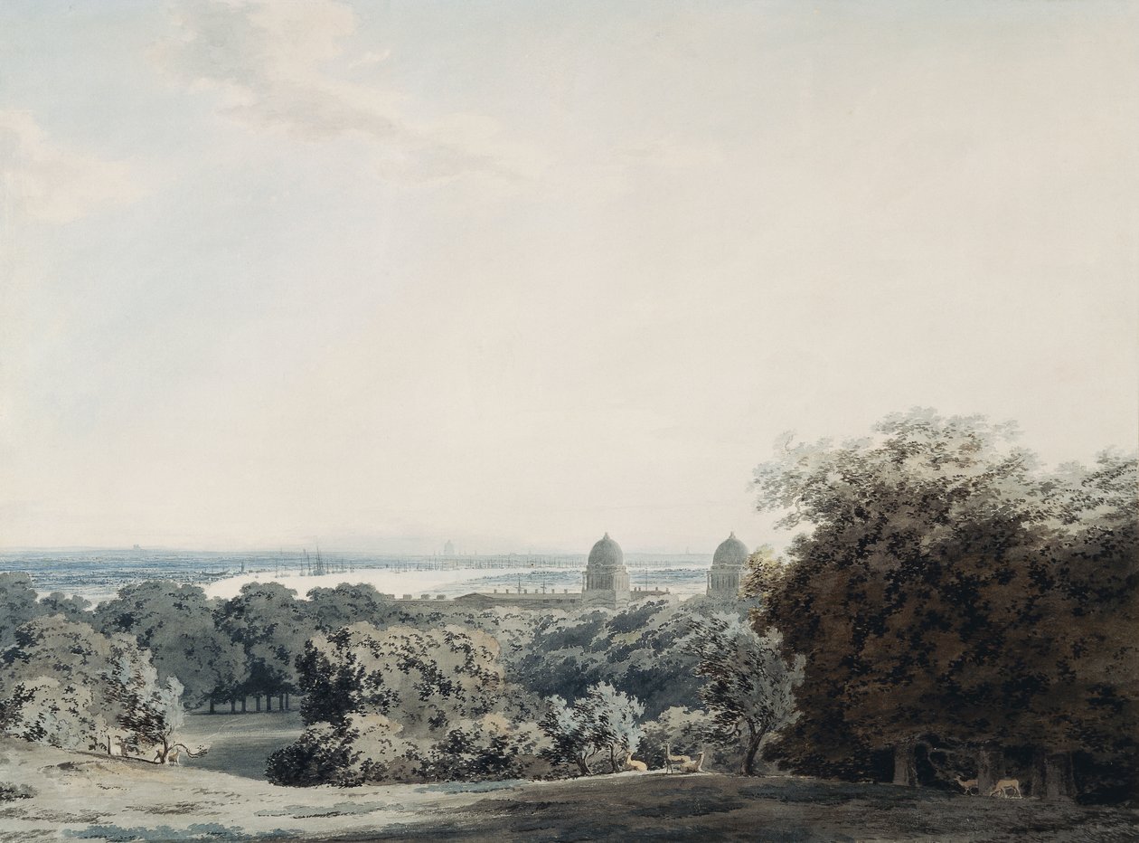 London fra Greenwich Hill, av John Robert Cozens