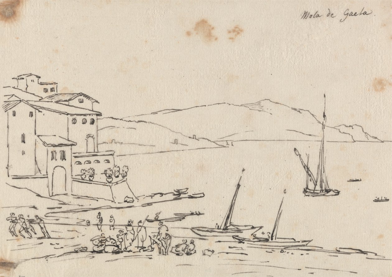 Gaeta mølle av John Robert Cozens