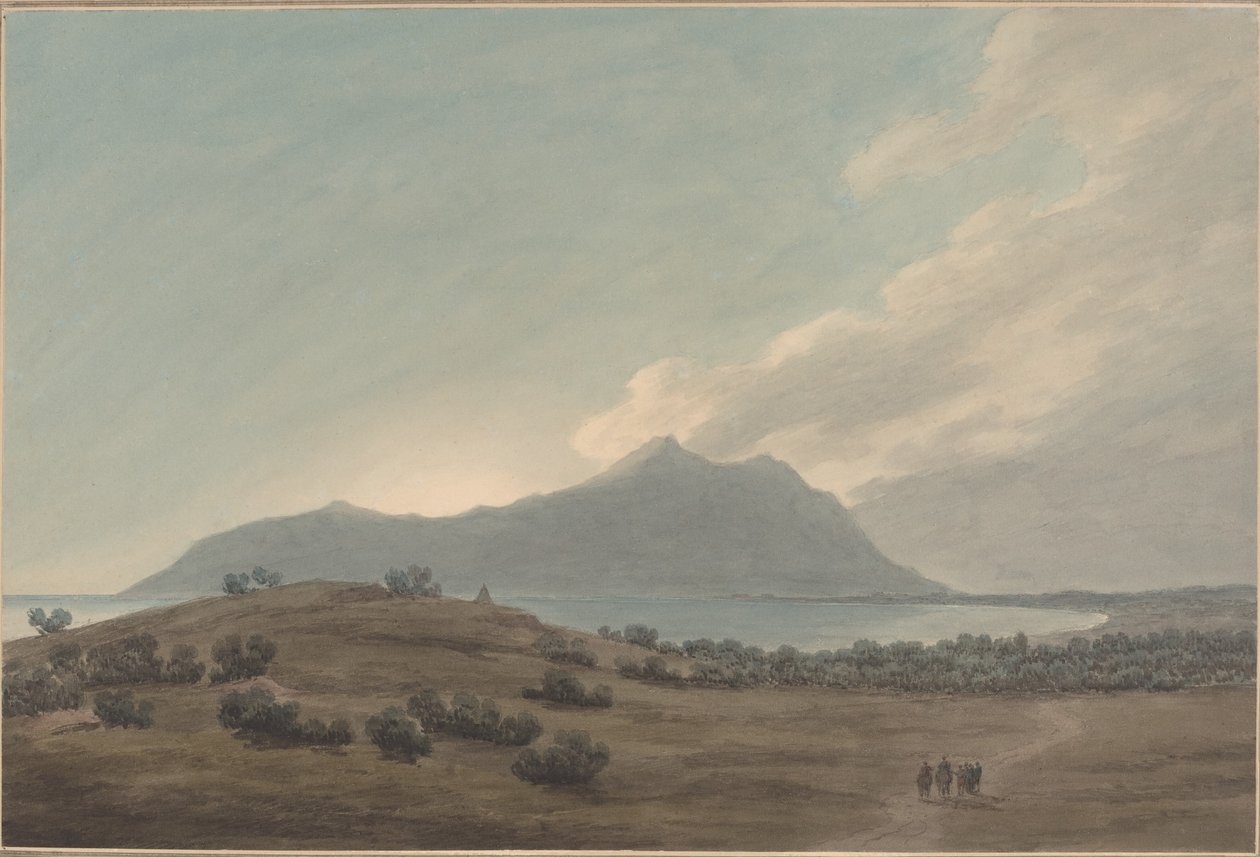 Mount Circe ved solnedgang av John Robert Cozens