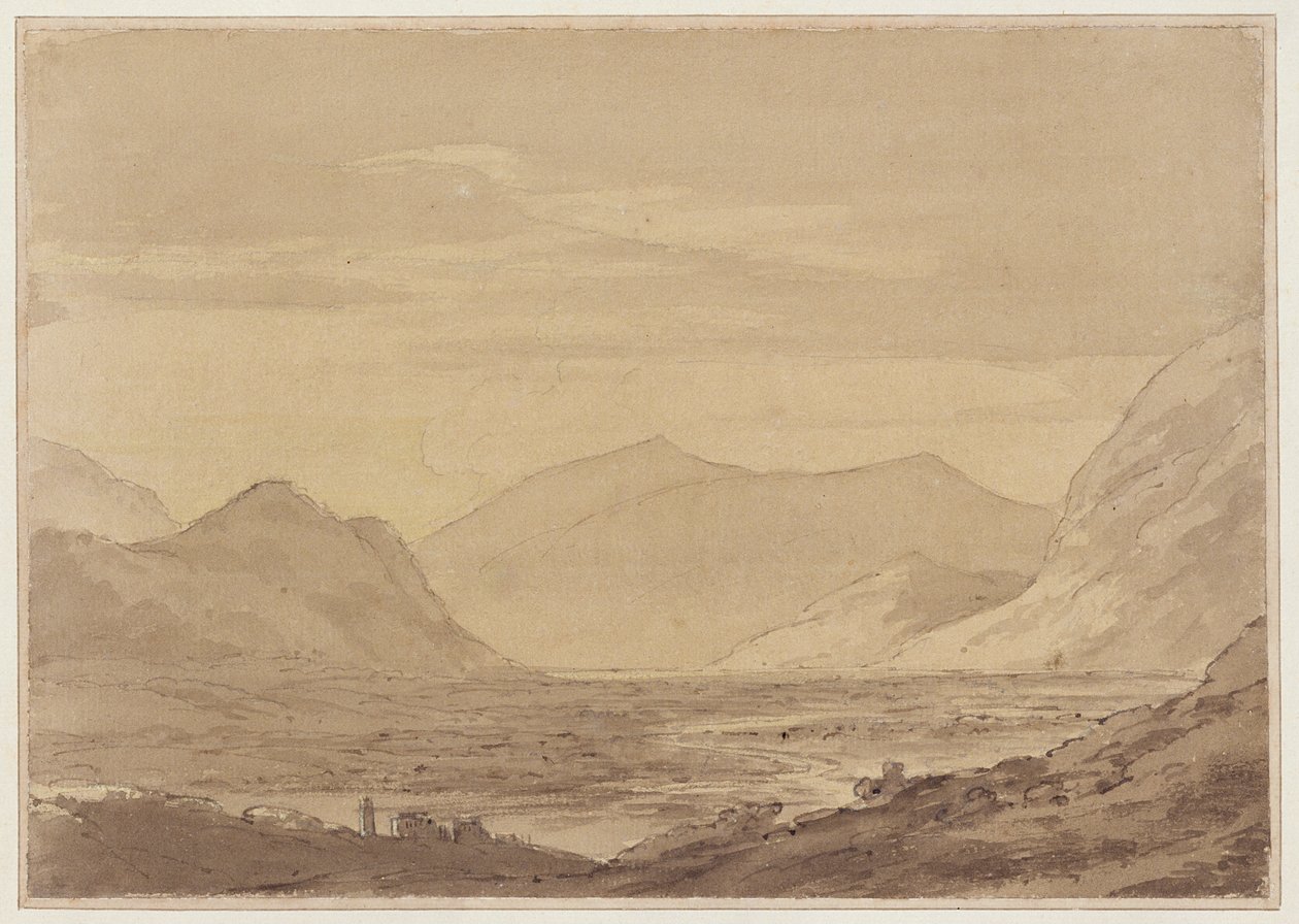 Nær Chiavenna (penn og blekk, akvarell på papir) av John Robert Cozens