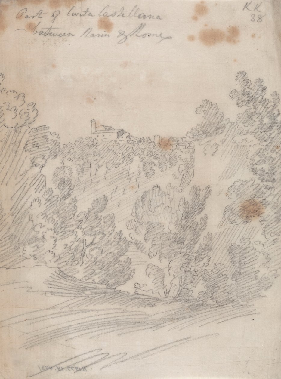 En del av Civita Castellana, mellom Narni og Roma av John Robert Cozens