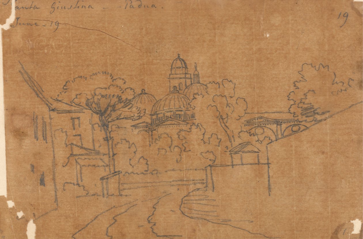 Santa Giustina, Padua, 19. juni av John Robert Cozens