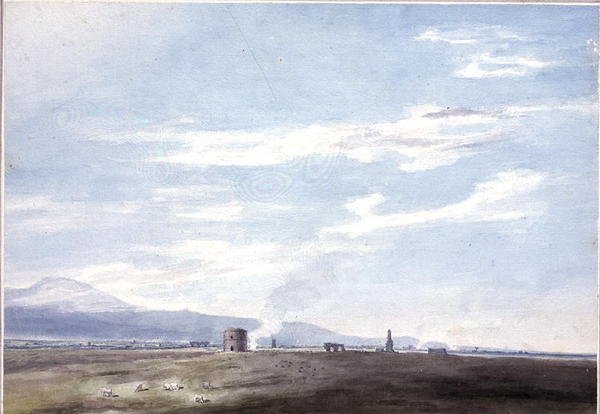 Gravrester i Campagna nær Roma, ca. 1783 (akvarell over blyant på papir) av John Robert Cozens