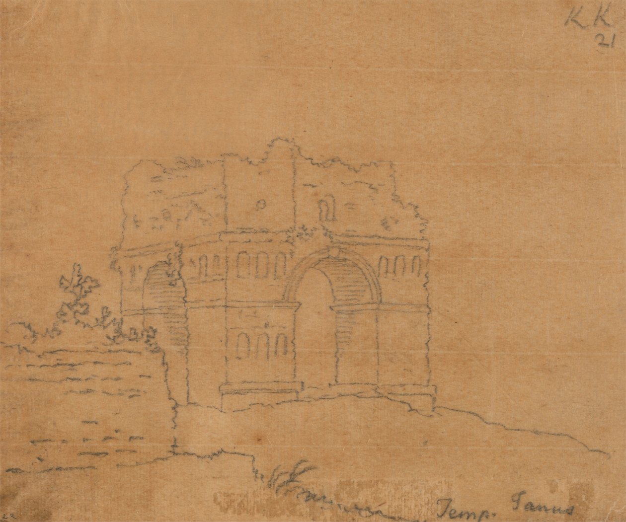 Janus tempel av John Robert Cozens
