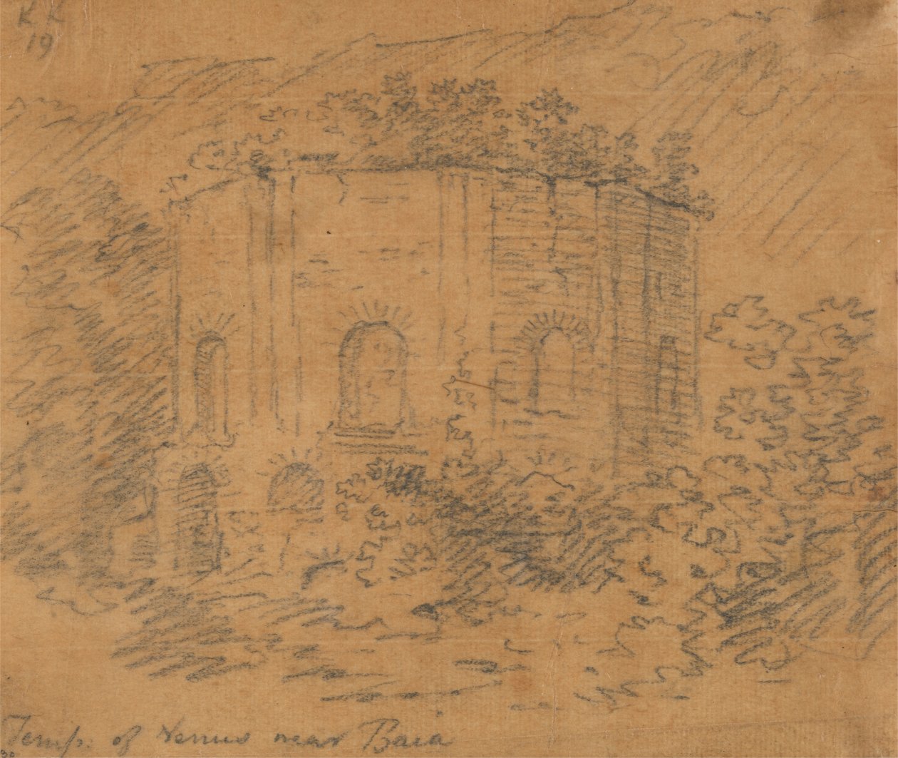 Venus tempel nær Baia av John Robert Cozens