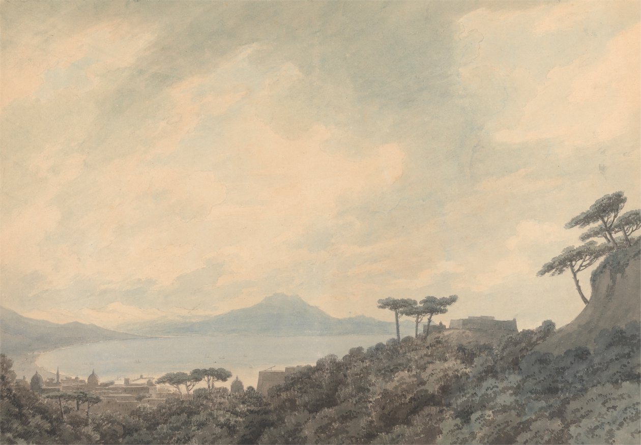 Napolibukta fra Capodimonte av John Robert Cozens