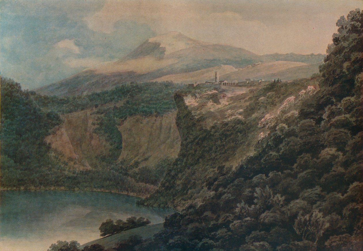 Innsjøen og byen Nemi, 1778 av John Robert Cozens