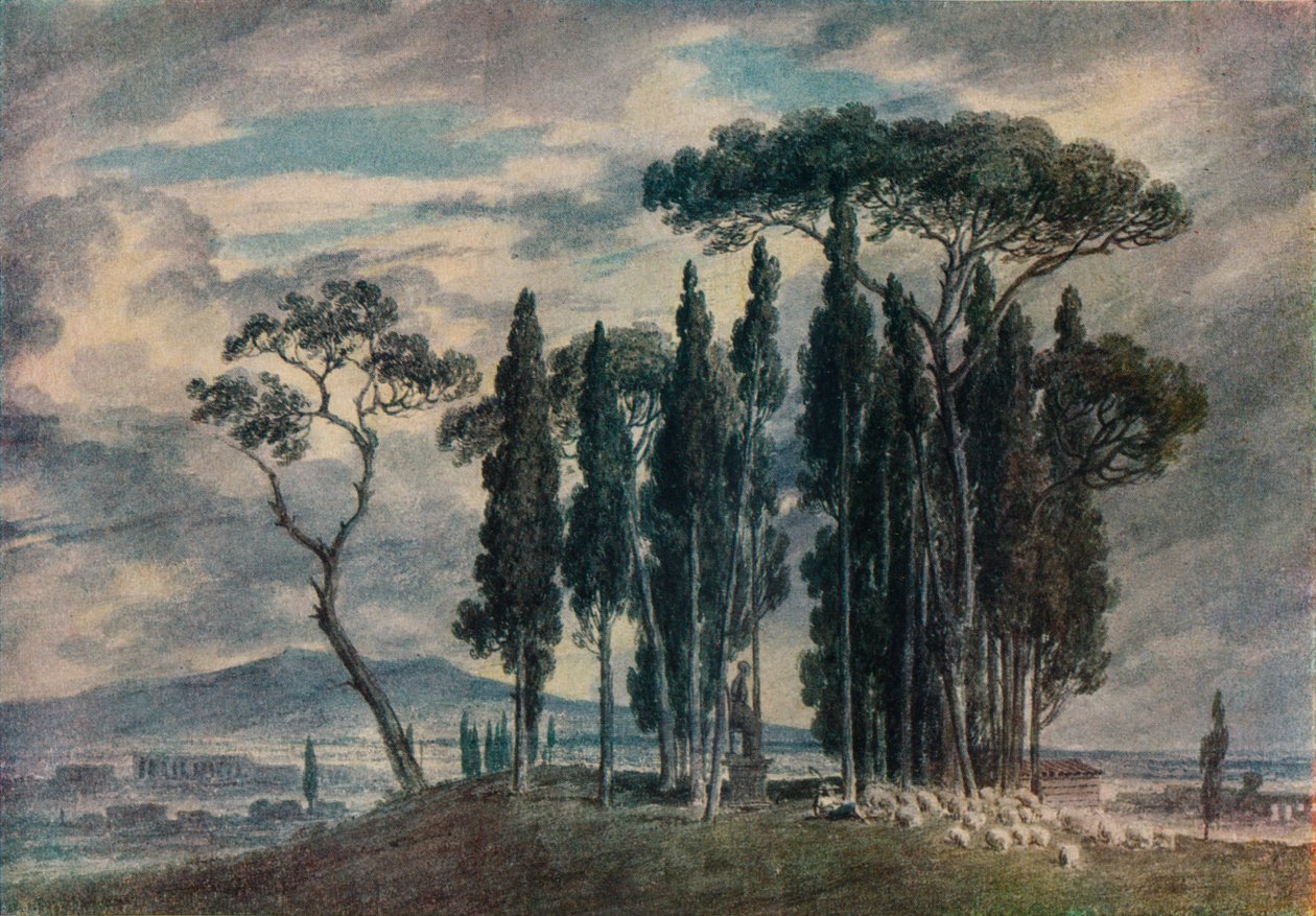 Villa Negroni, 1700-tallet av John Robert Cozens