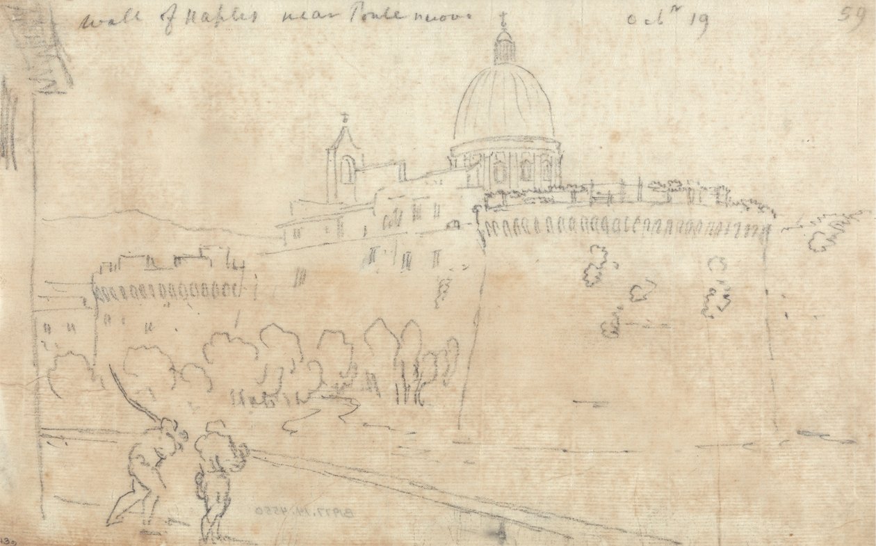 Napolimuren nær Ponte Nuovo av John Robert Cozens