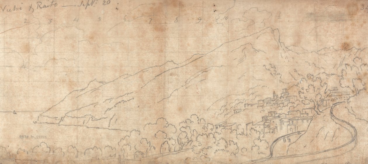 Vietri og Raito av John Robert Cozens