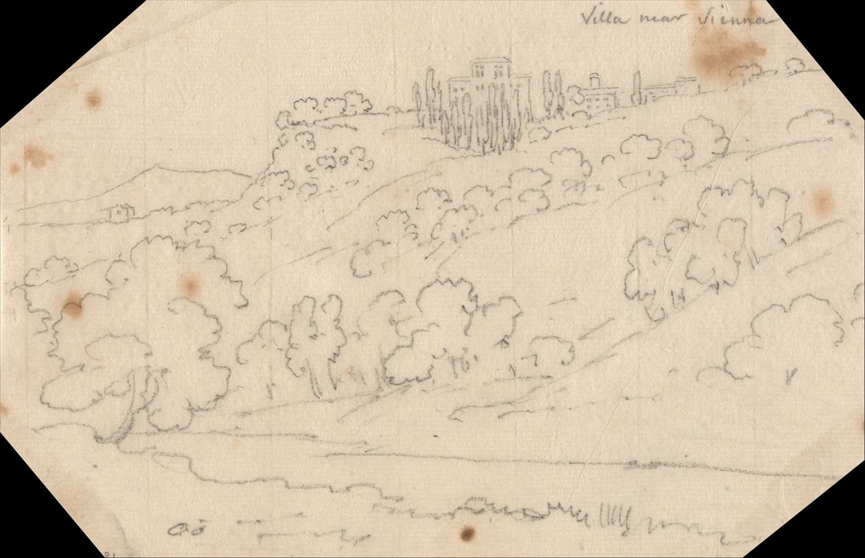 Villa nær Siena av John Robert Cozens