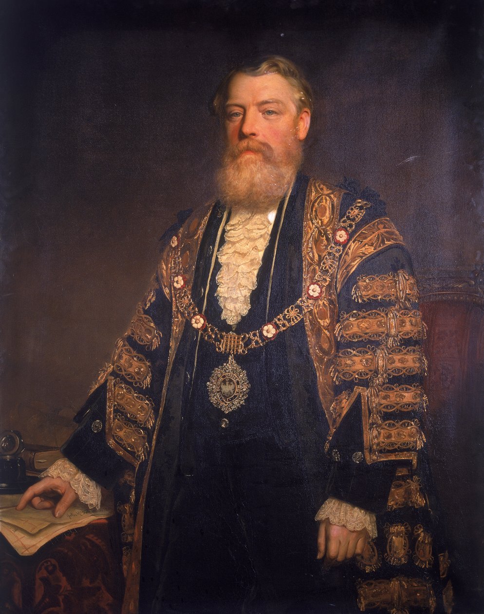 Sir Henry Edmund Knight. 1883 av John Robert Dicksee