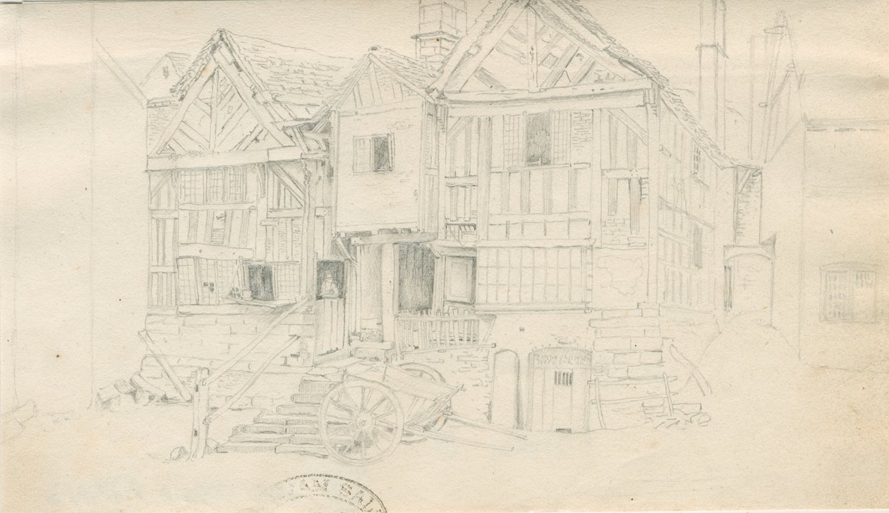 Uttoxeter Town - [Ale Warehouse]: pencil drawing, nd [?mid 19th cent] (drawing) av John Robert Fernyhough