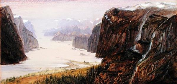 Aardals Sognefjord, Norge, A Morning in Early Summer av John Robert Mather