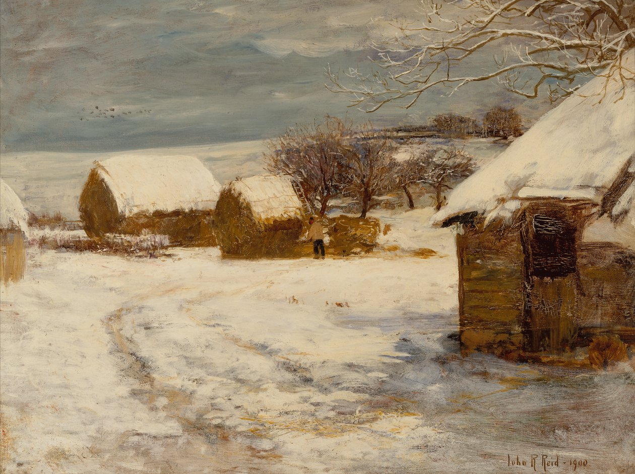 En gård om vinteren av John Robertson Reid