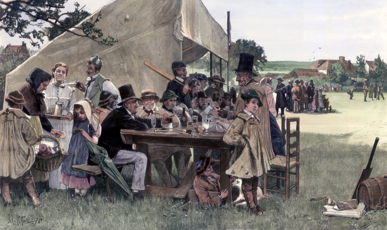En country-cricketkamp, Sussex, 1878. av John Robertson Reid