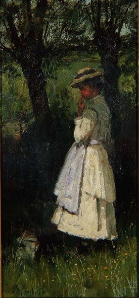 Jente ved en elv av John Robertson Reid
