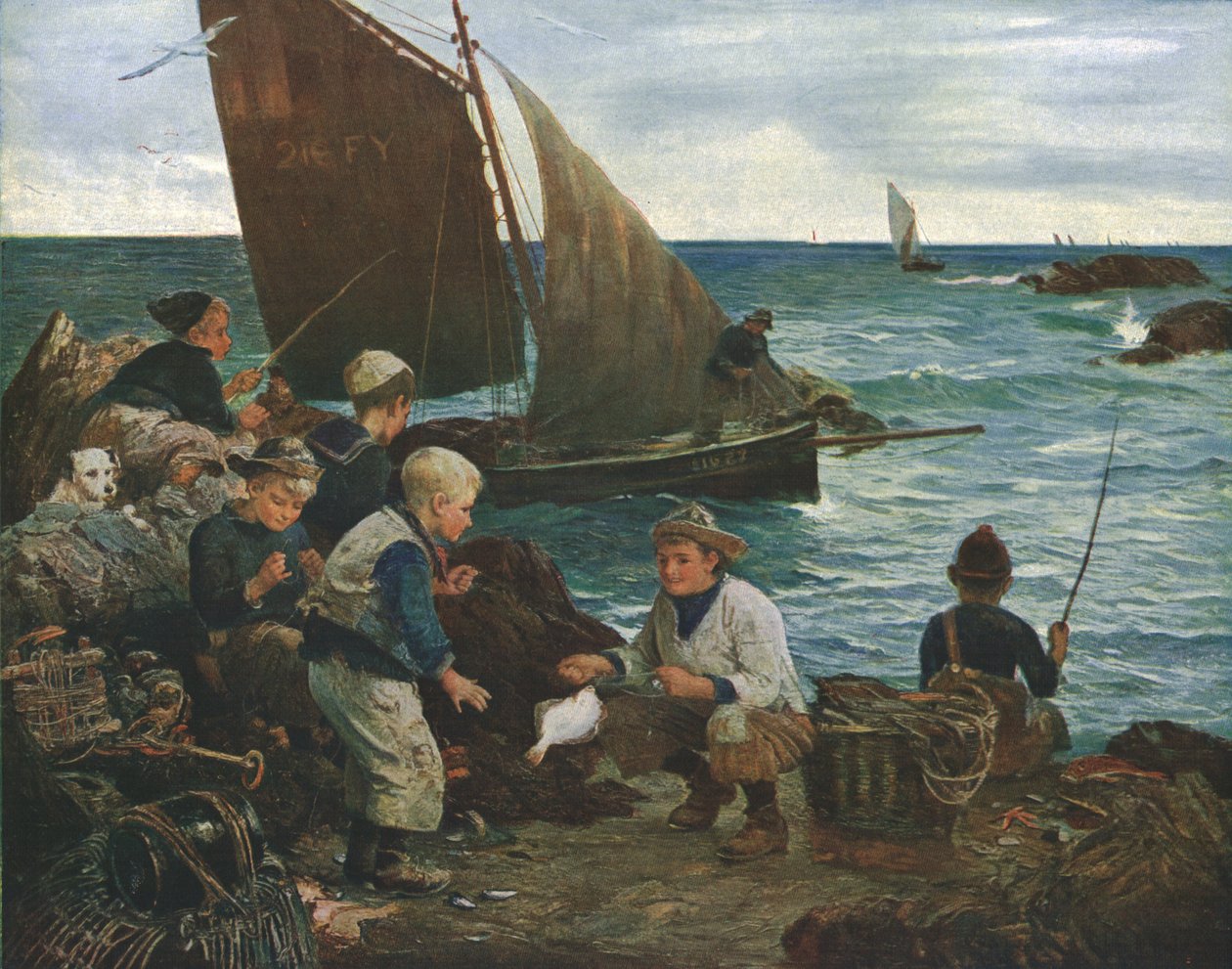 Havets sønner, c1912, c1930. av John Robertson Reid