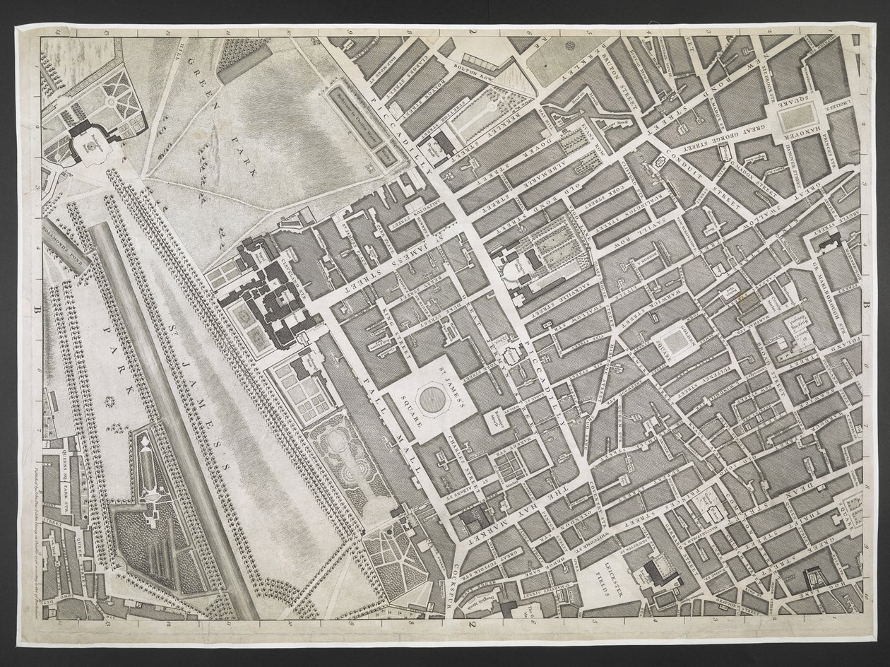 Plan over London, Piccadilly, St. James