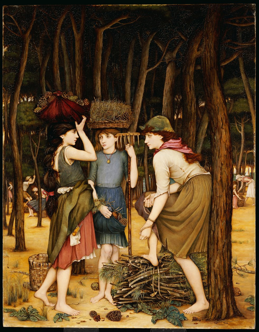 Pine Woods ved Viareggio av John Roddam Spencer Stanhope