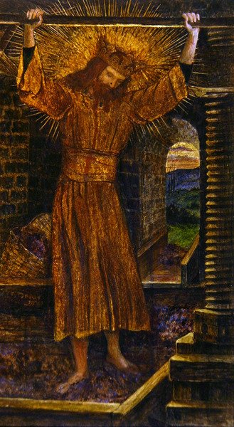 The Wine Press, ca. 1860 (akvarell, gouache og gullmaling på papir) av John Roddam Spencer Stanhope