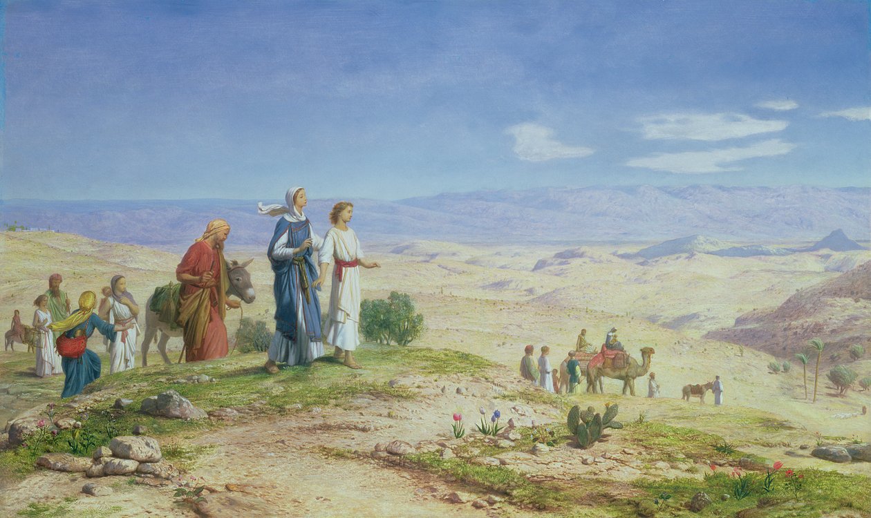 Utenfor Jerusalem, 1878 (olje på lerret om bord) av John Rogers Herbert