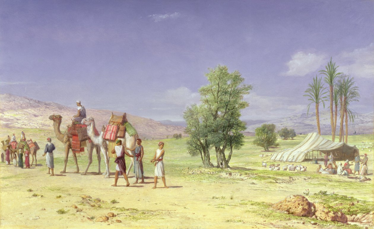 The Madian Merchants Tar Joseph from his Brethren, 1879 (olje over blyant om bord) av John Rogers Herbert