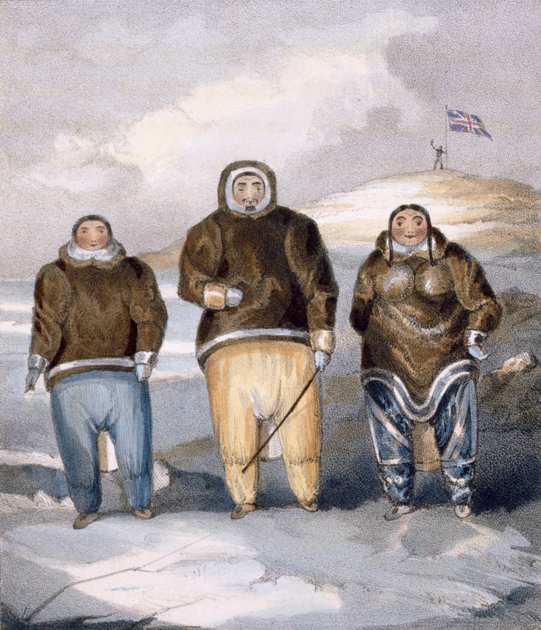 Kawalua, Tiagashu og Adlurak, 1835 av John Ross