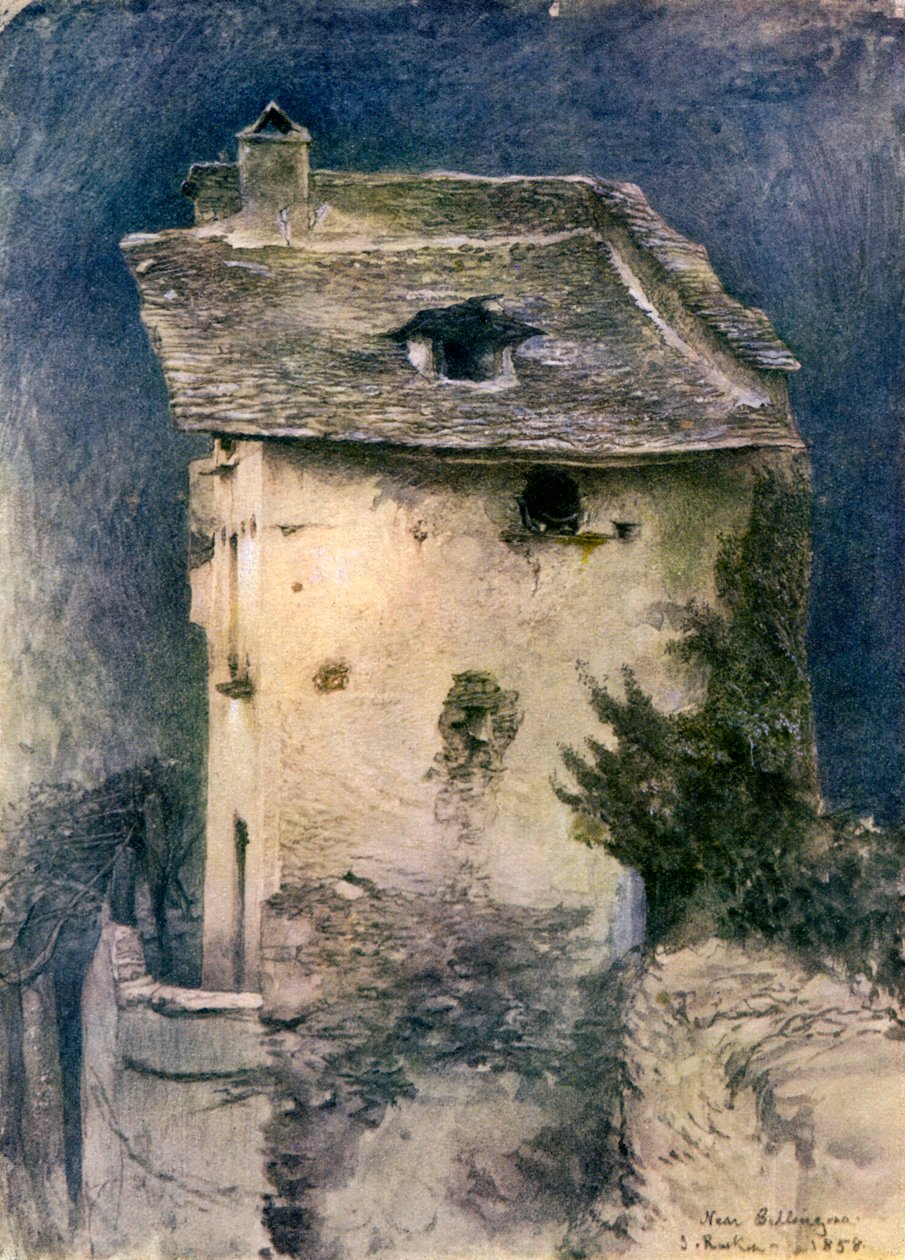 En falleferdig hytte, 1800-tallet. av John Ruskin