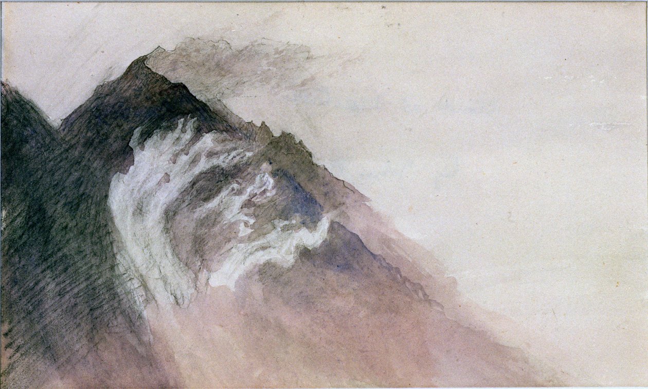 Chamonix, Mont Blanc (wc på papir) av John Ruskin