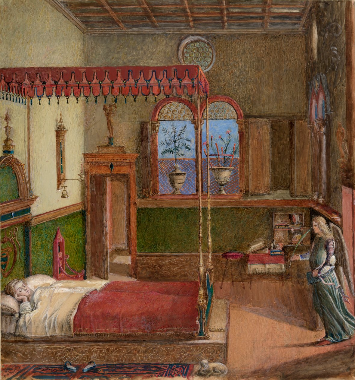 Tegning av Carpaccios drøm om Saint Ursula, 1876 av John Ruskin