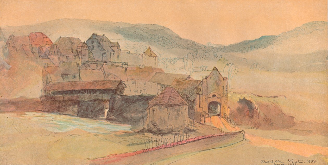 Rheinfelden-broen, 1858 av John Ruskin