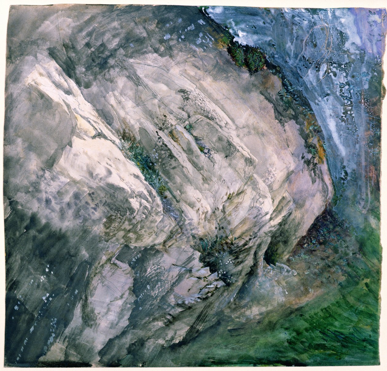 Bergarter og vegetasjon ved Chamouni, 1854 av John Ruskin