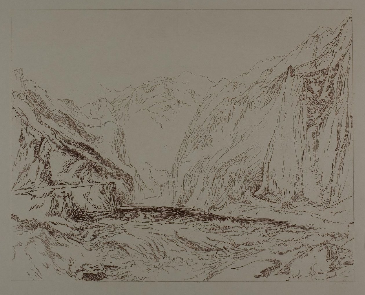 Sandfjellsscene av John Ruskin