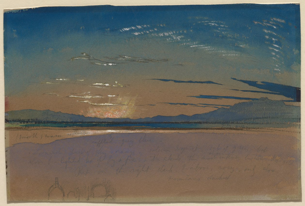 Solnedgang over fjellene av John Ruskin