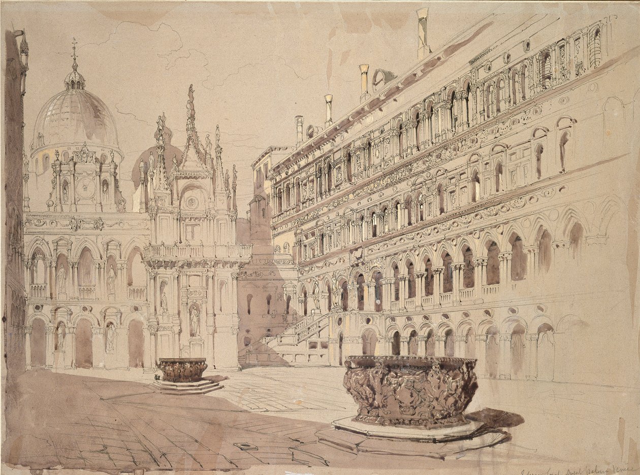 Hertugpalassets domstol, Venezia, mai 1841 av John Ruskin
