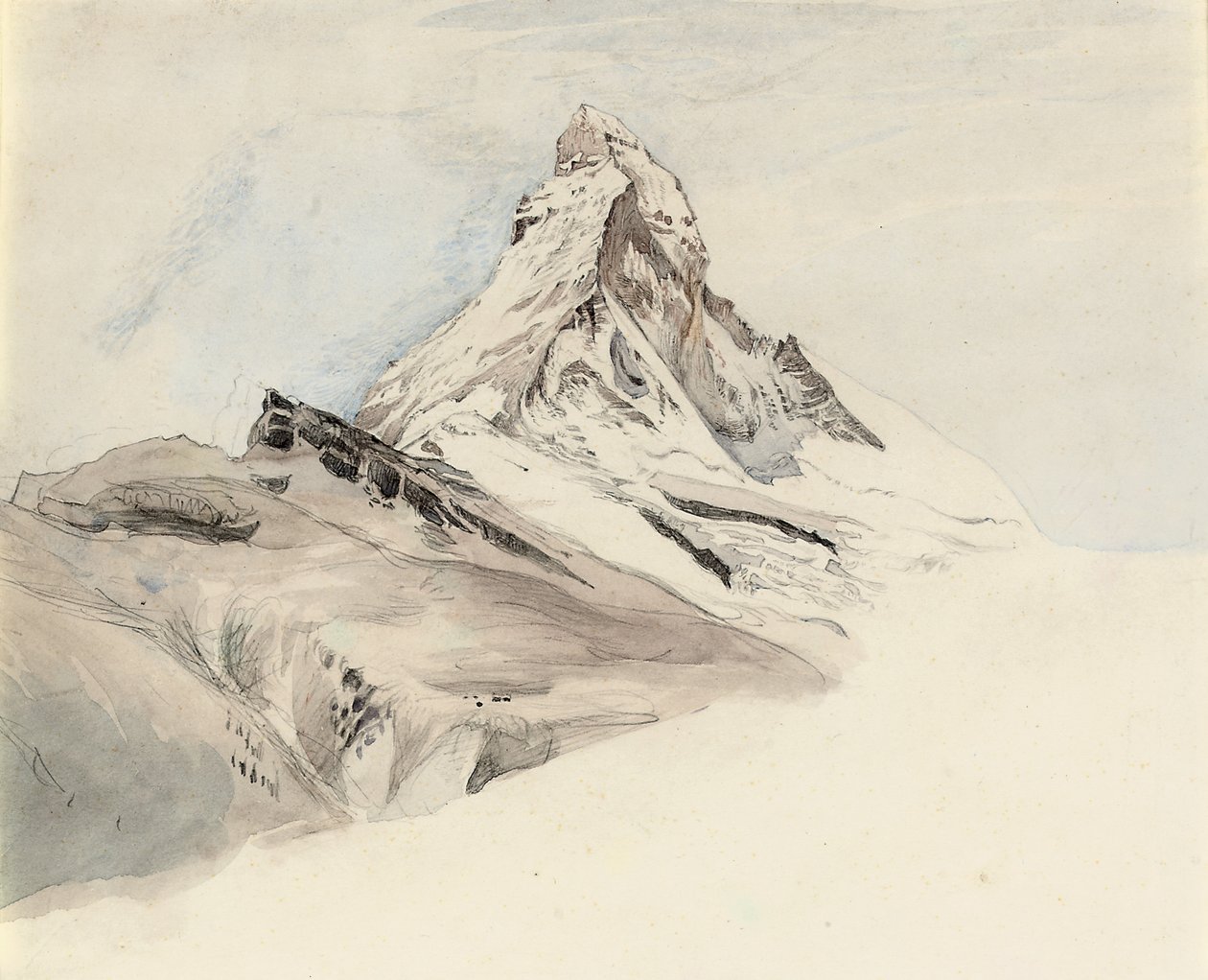 Matterhorn, Sveits, fra nordøst, 1849 av John Ruskin