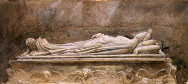 Graven til Ilaria del Carretto Guinigi, Lucca katedral av John Ruskin