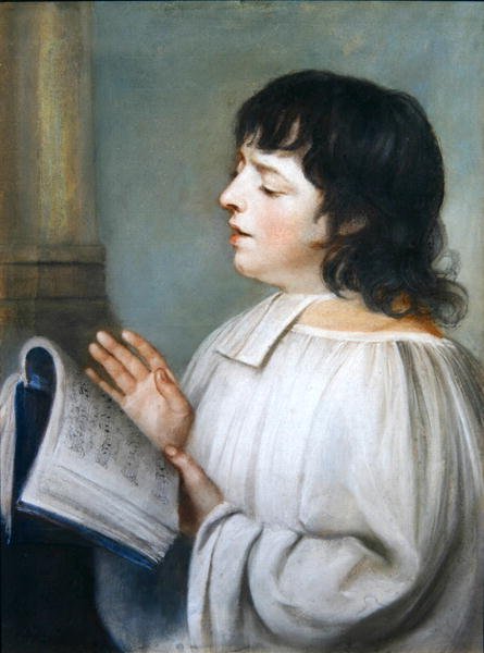 En korist (pastell) av John Russell
