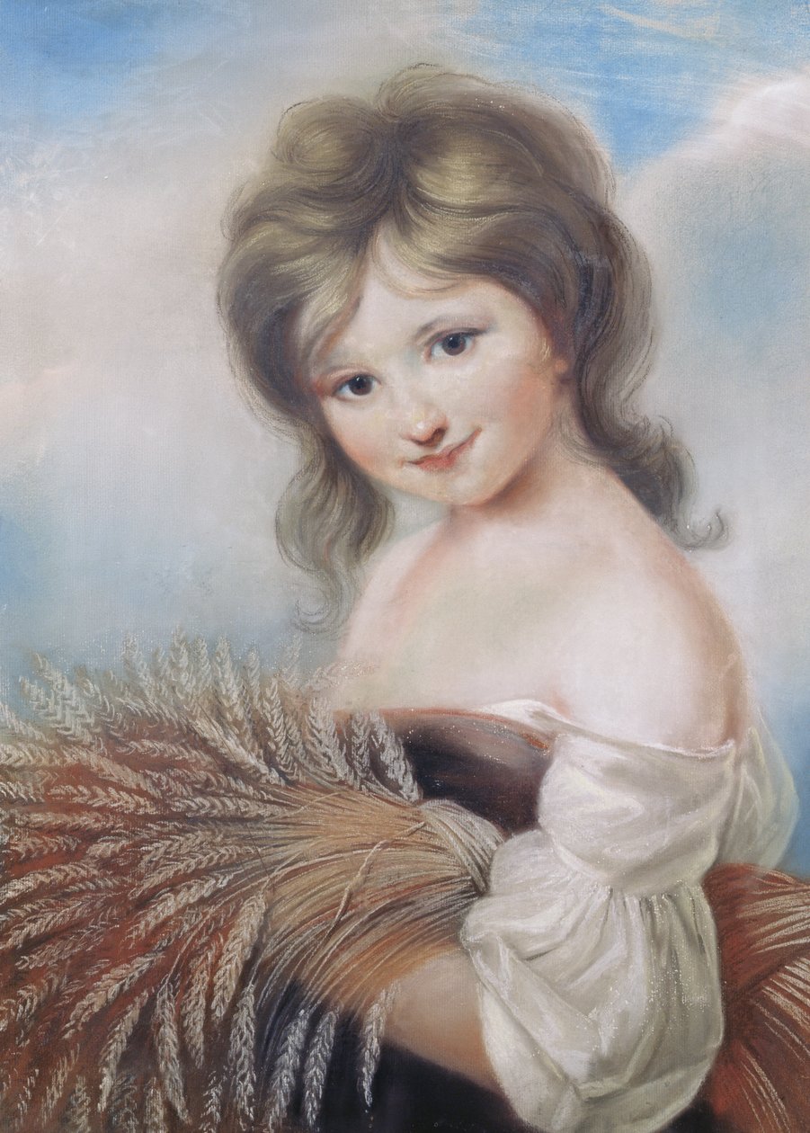 The Harvest Girl, ca. 1780 (pastell) av John Russell