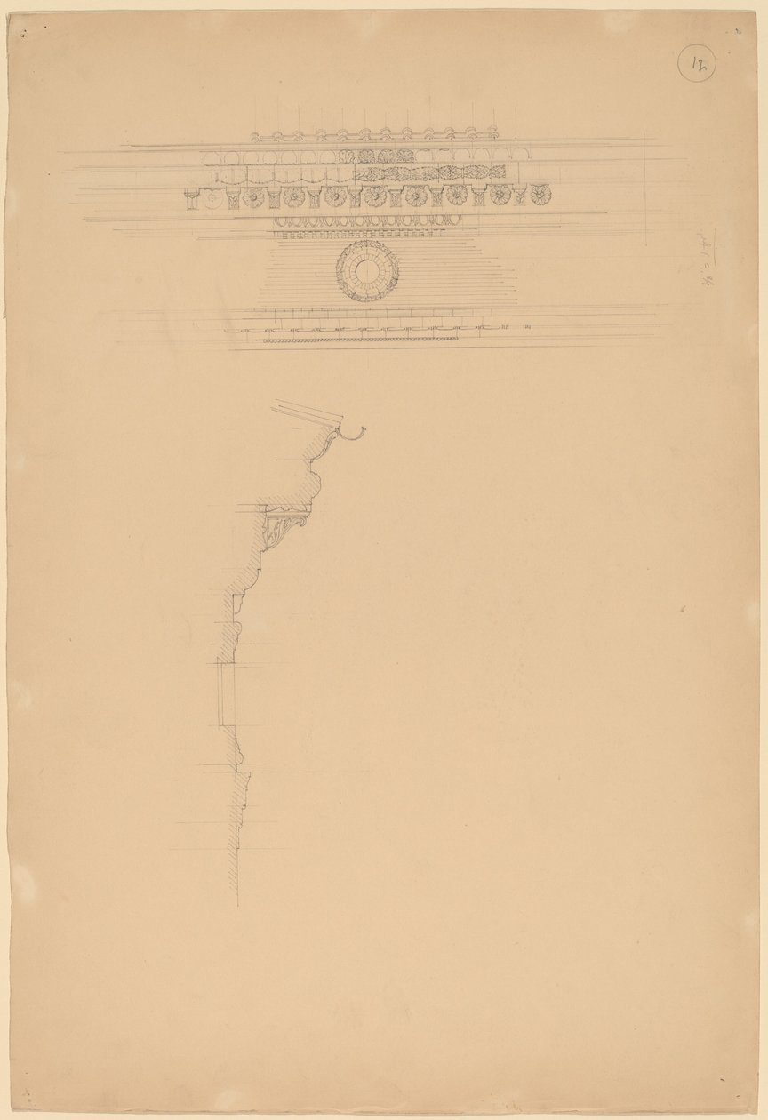 Studie av listverk av John Russell Pope
