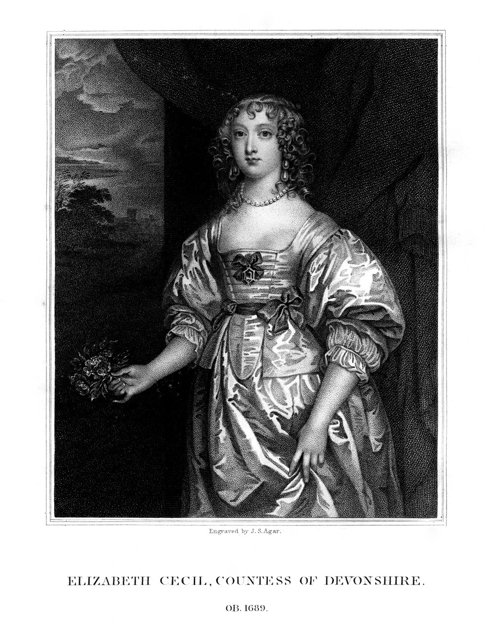 Elizabeth Cecil, grevinne av Devonshire, 1824. av John Samuel Agar